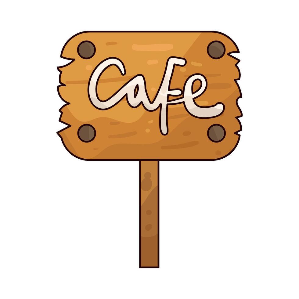 Illustration of Cafe Signboard vector