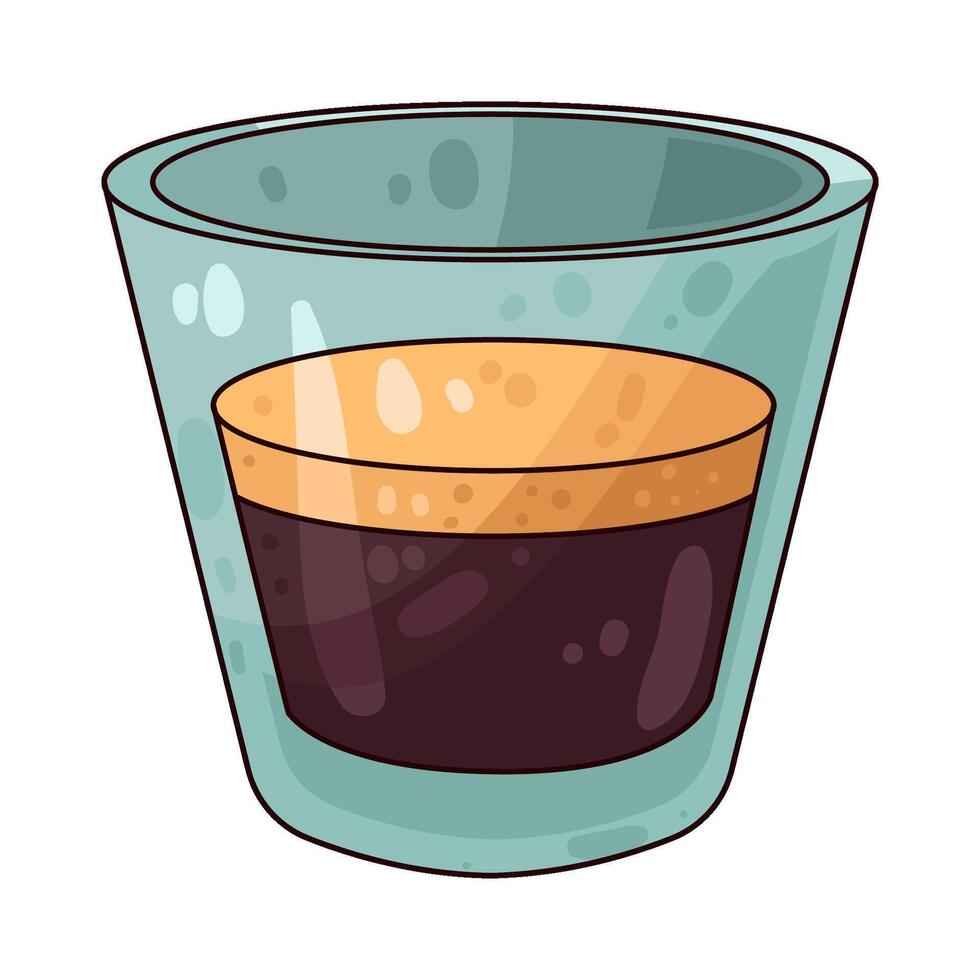 Illustration of americano coffee vector