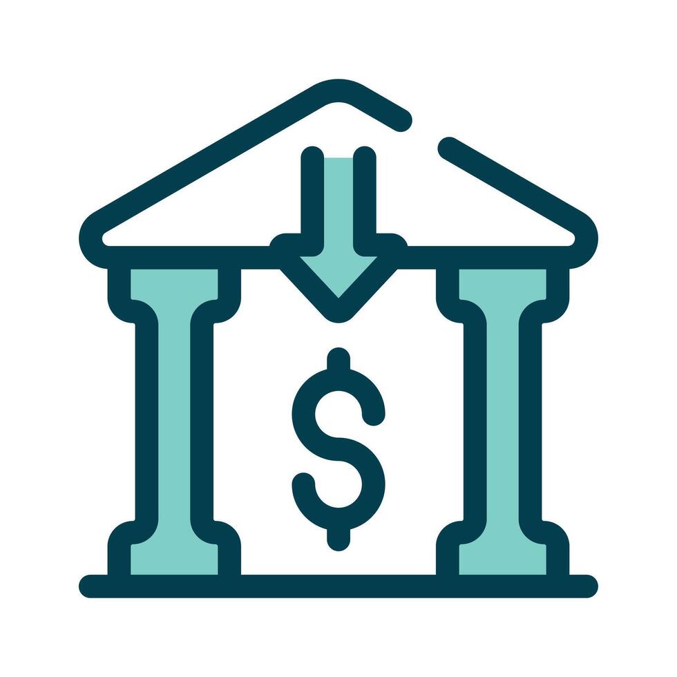 Take a look at this amazing icon of bank in modern style vector