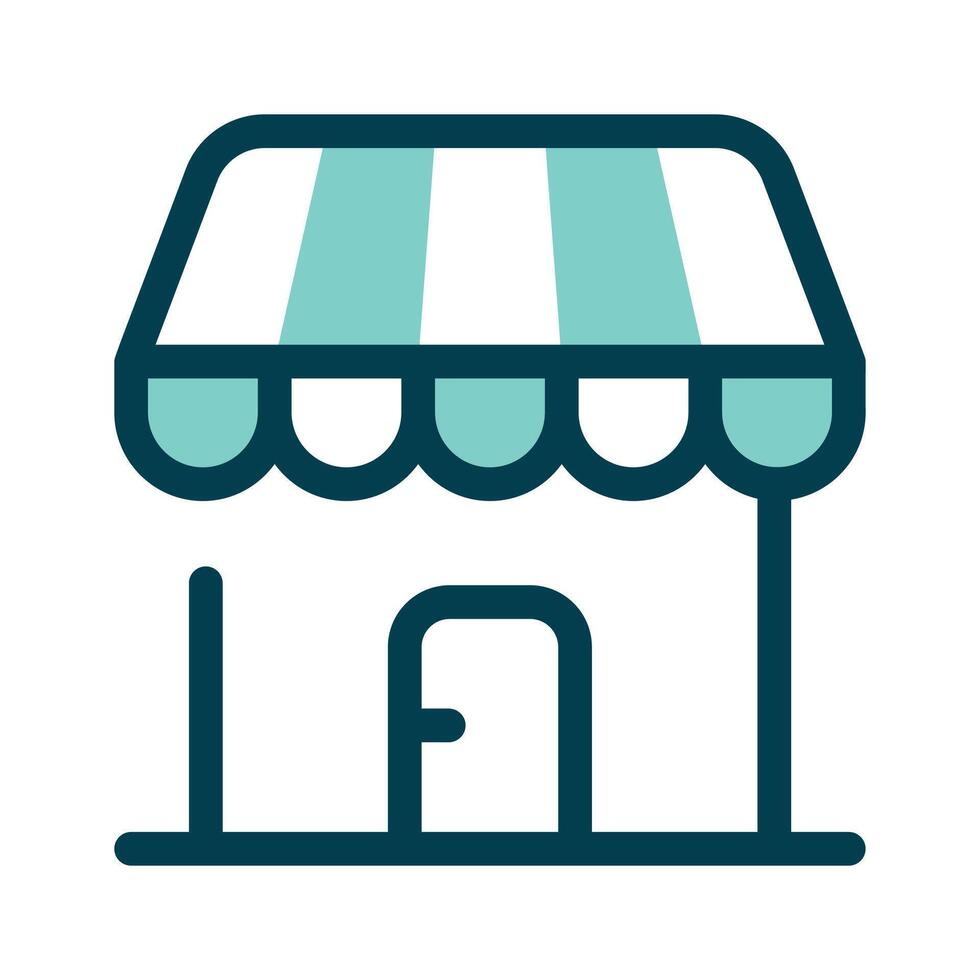 A storefront icon, representing retail business or small shops vector