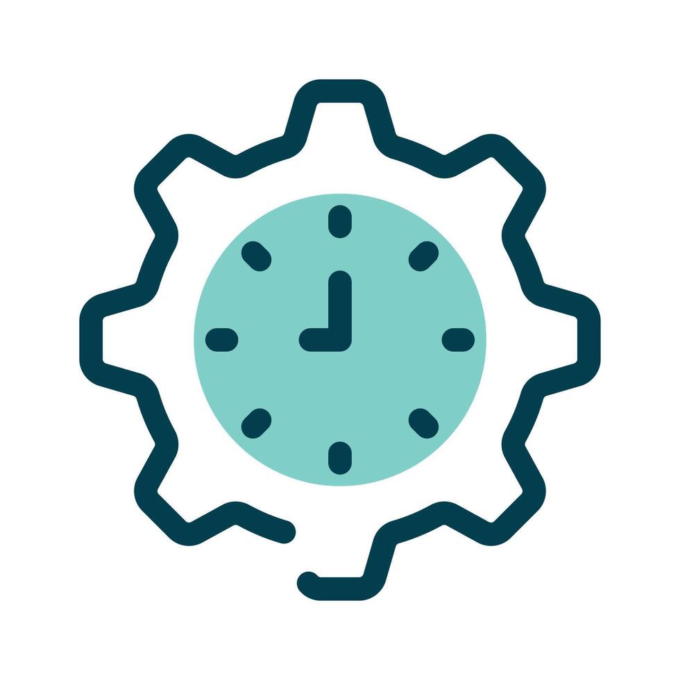 A clock in gears, symbolizing time management and efficiency vector