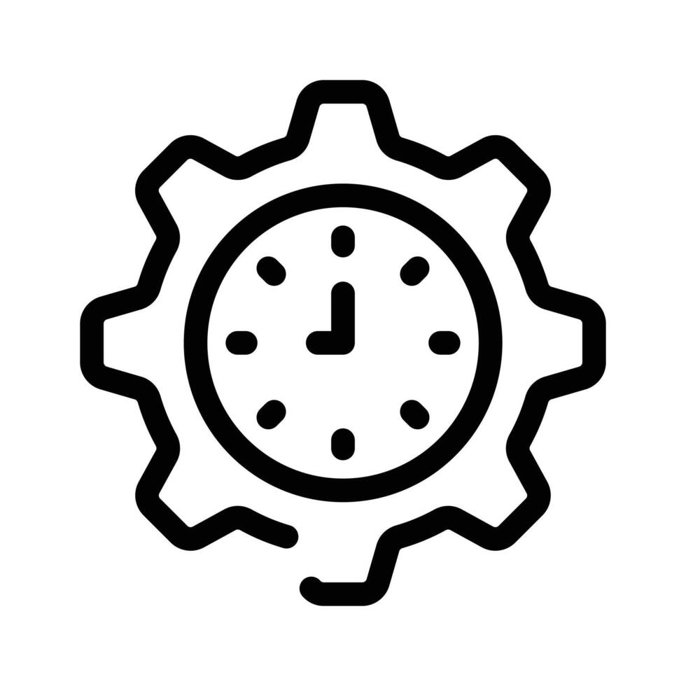 A clock in gears, symbolizing time management and efficiency vector