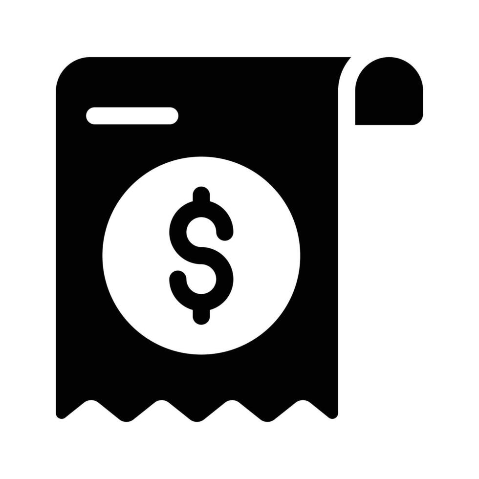 A financial invoice document, representing billing and transaction records vector