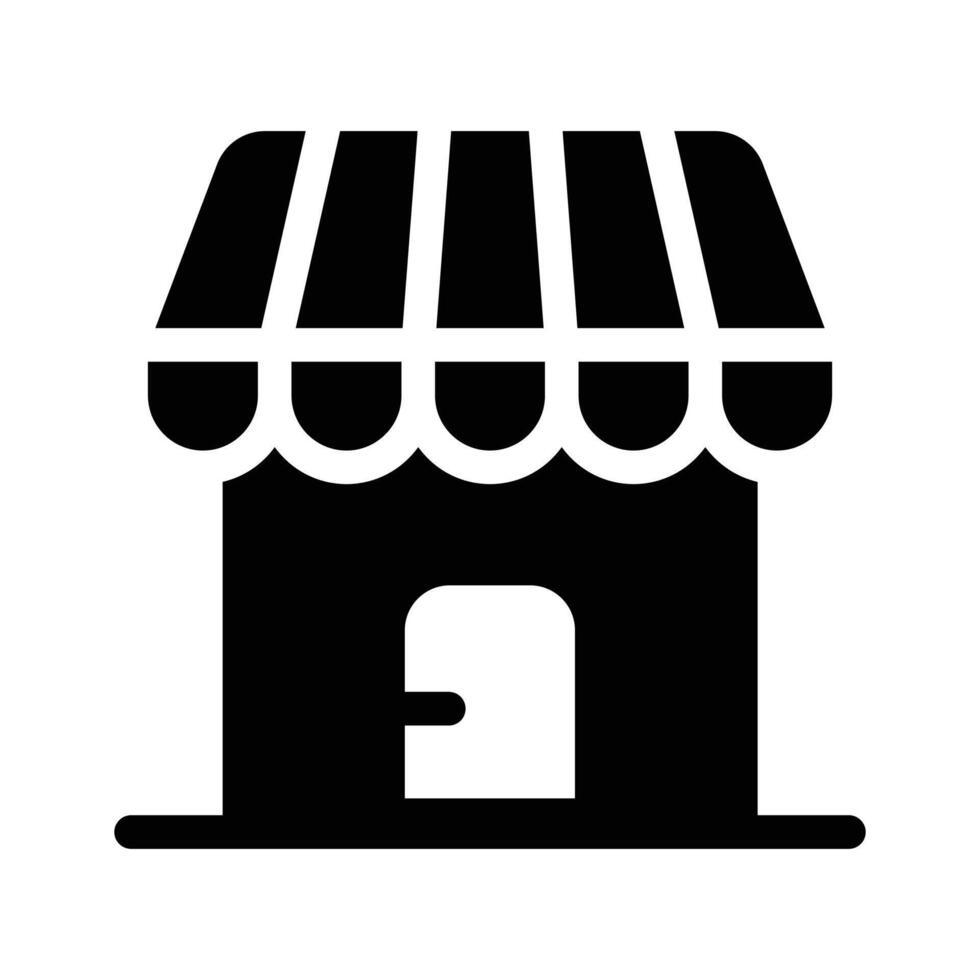 A storefront icon, representing retail business or small shops vector