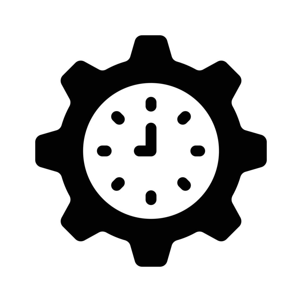 A clock in gears, symbolizing time management and efficiency vector