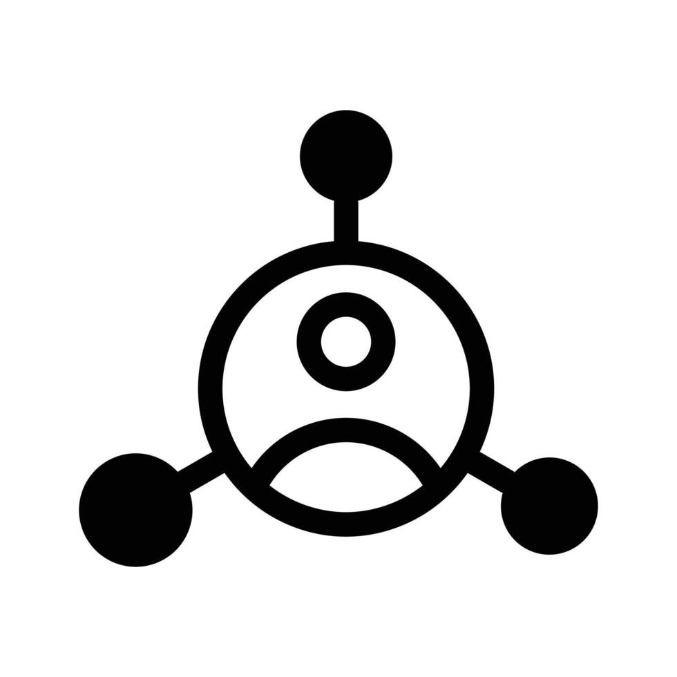 Interconnected dots, representing collaboration or organizational structure vector