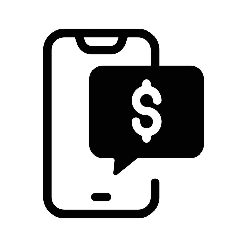 A phone with a dollar icon, representing mobile banking or payments vector