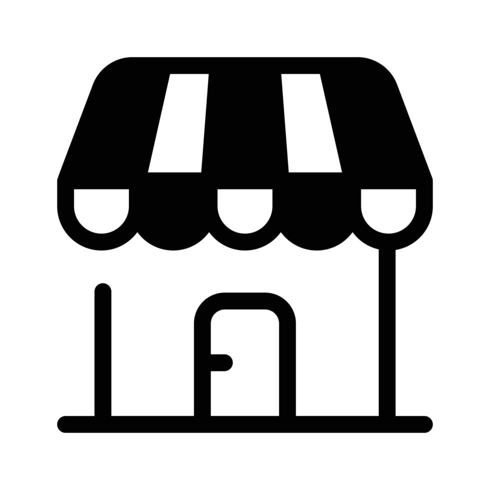A storefront icon, representing retail business or small shops vector