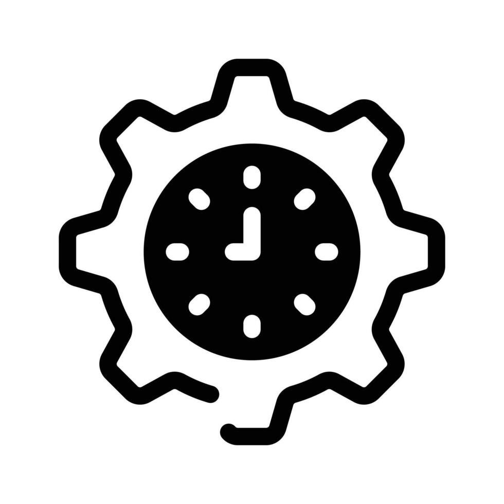 A clock in gears, symbolizing time management and efficiency vector