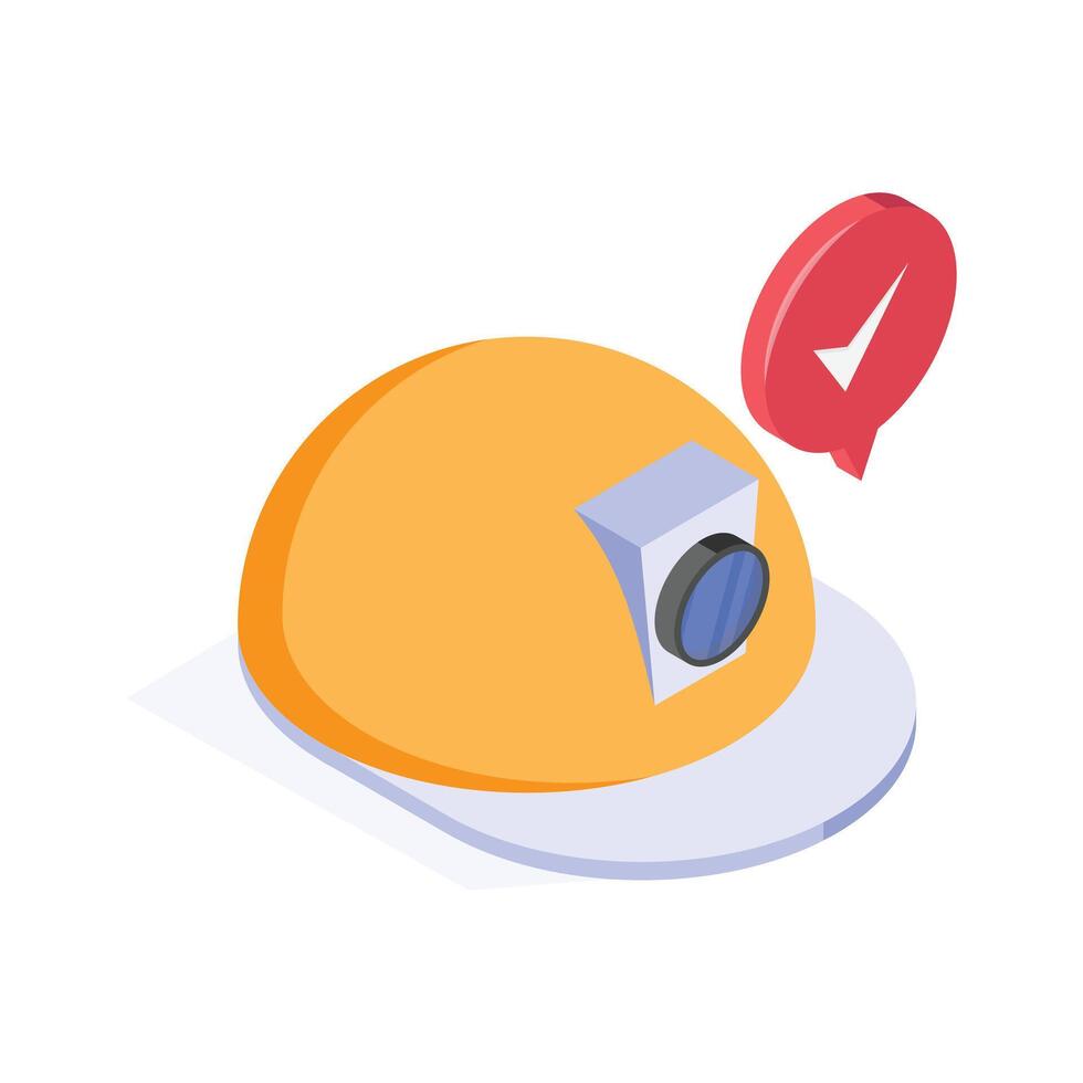 Trendy icon of worker protection in editable style vector