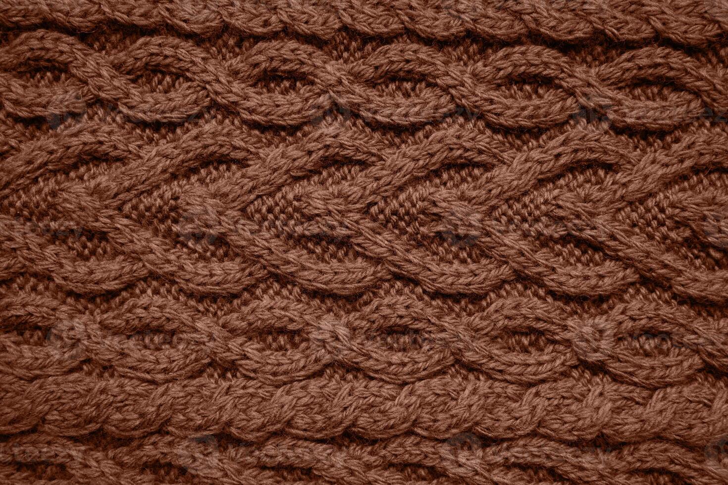 cable knit sweater pattern. Cozy nordic background. Ornate wool texture color of 2025 year photo