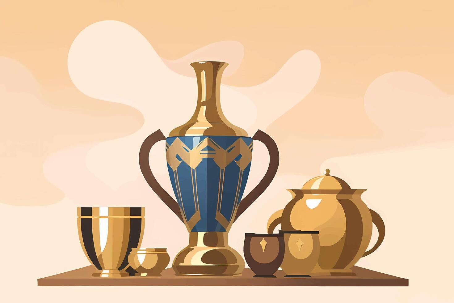 golden stuff decoration vector