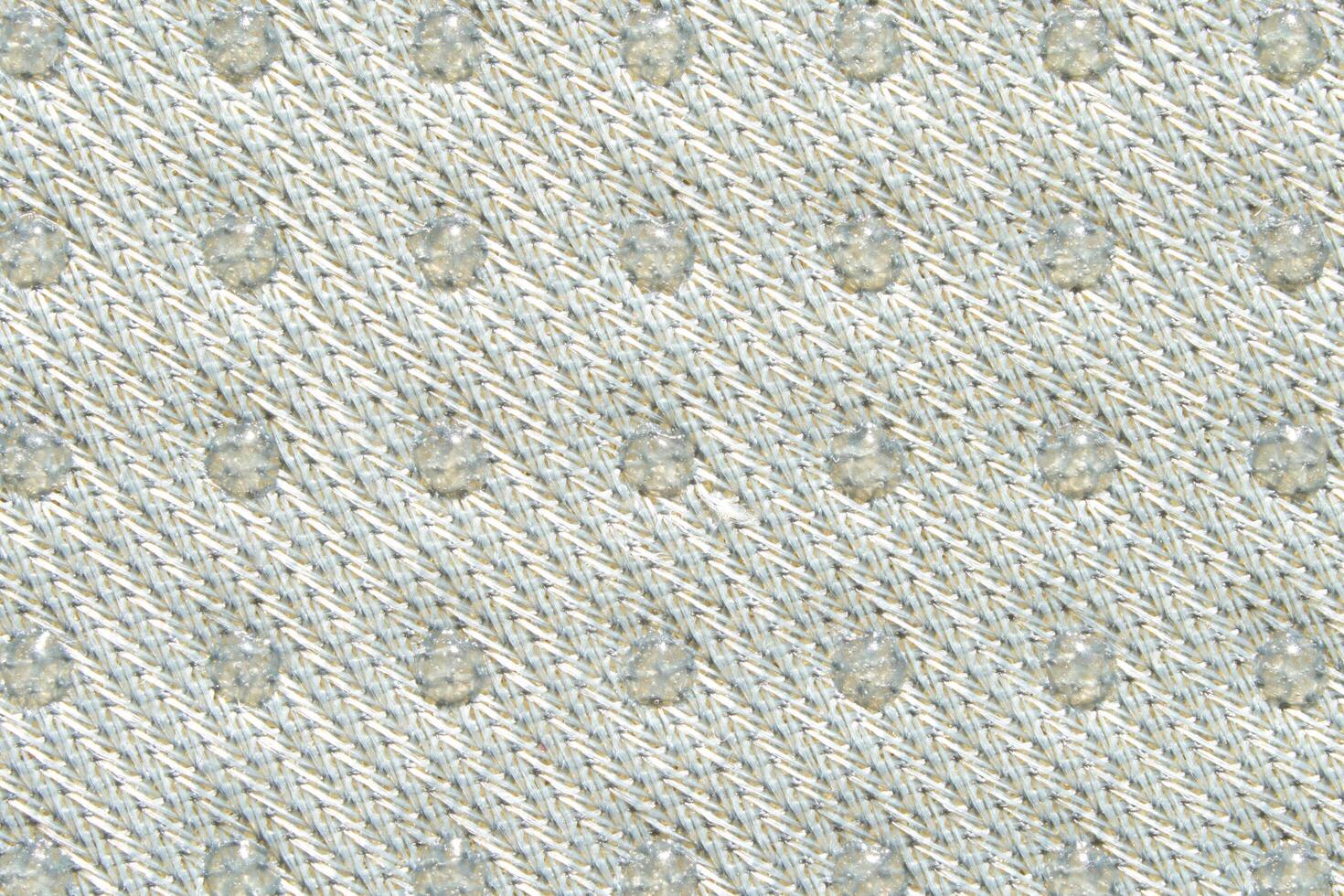 Textured knitted fabric with raised pattern in subtle beige tones for fashion and interior design applications. photo