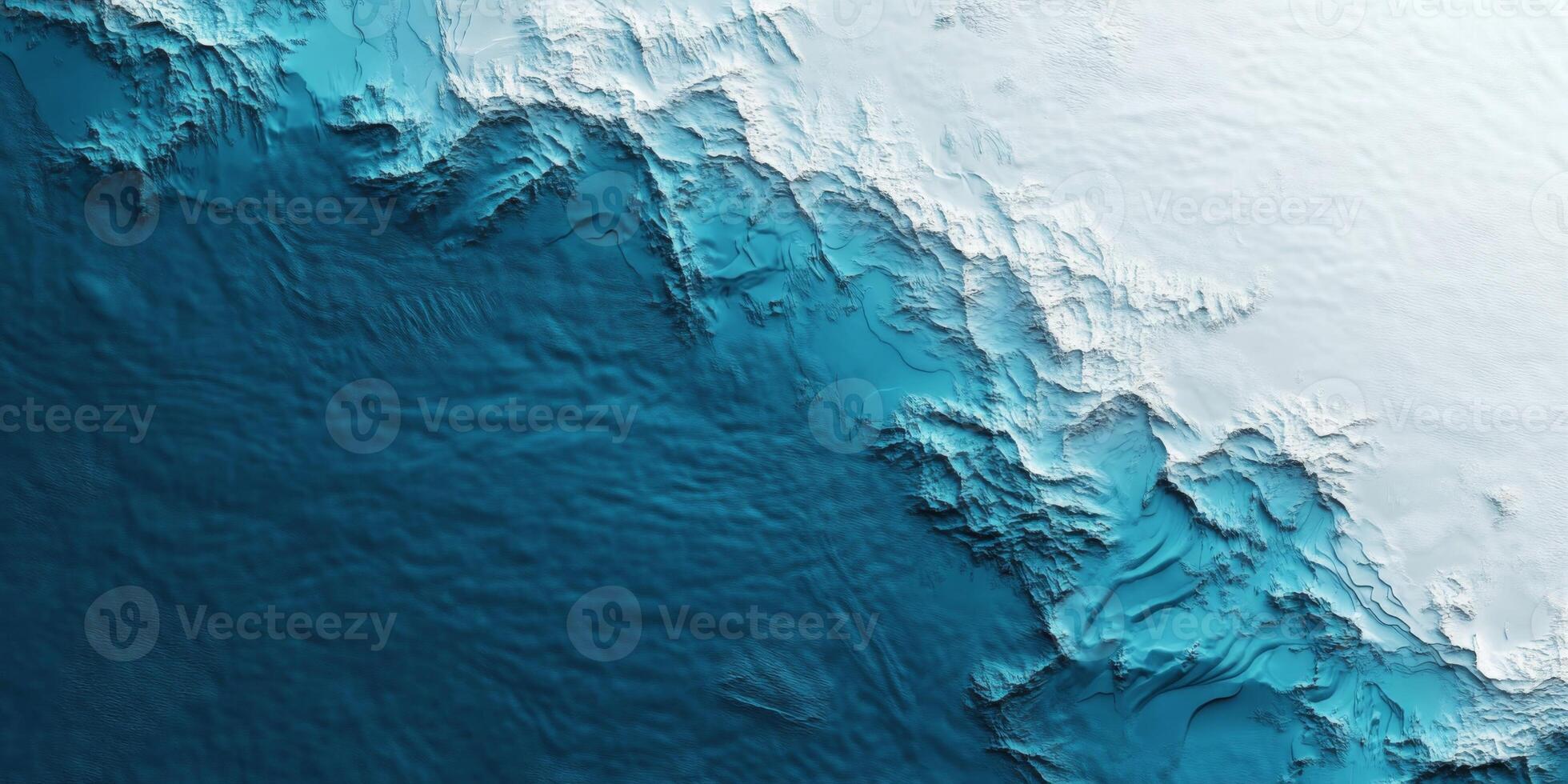 Abstract Ocean Ice Relief Map Gradient Blue White Texture Background photo