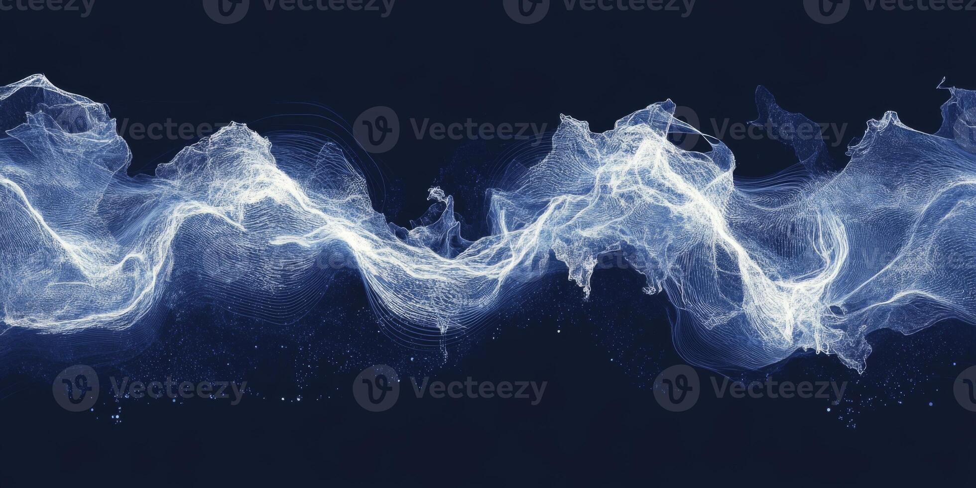 Abstract Digital Flow Blue White Data Stream Infographic Background photo