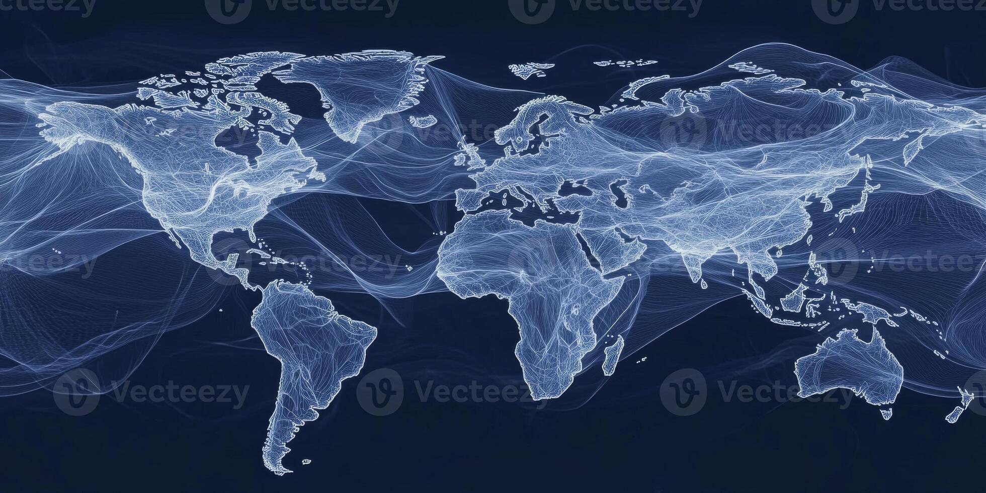Global Network Connections Abstract World Map Infographic photo