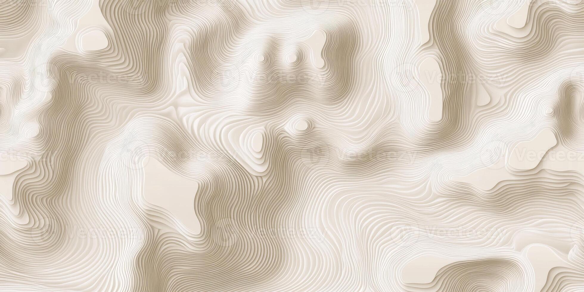 Abstract Beige Topographic Lines Seamless Pattern Background Texture photo