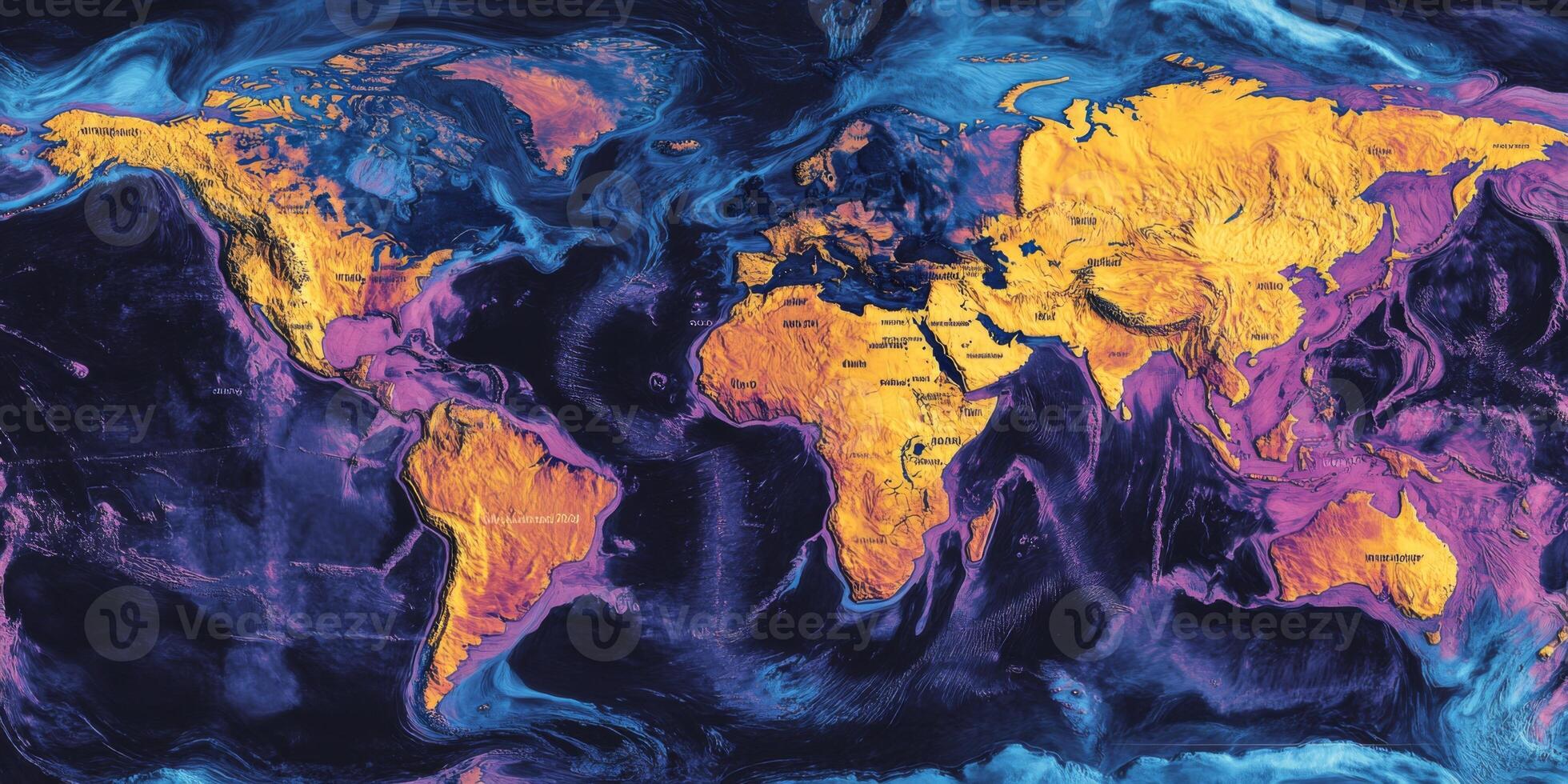 Global Climate Map Temperature Precipitation Earth Data Visualization photo