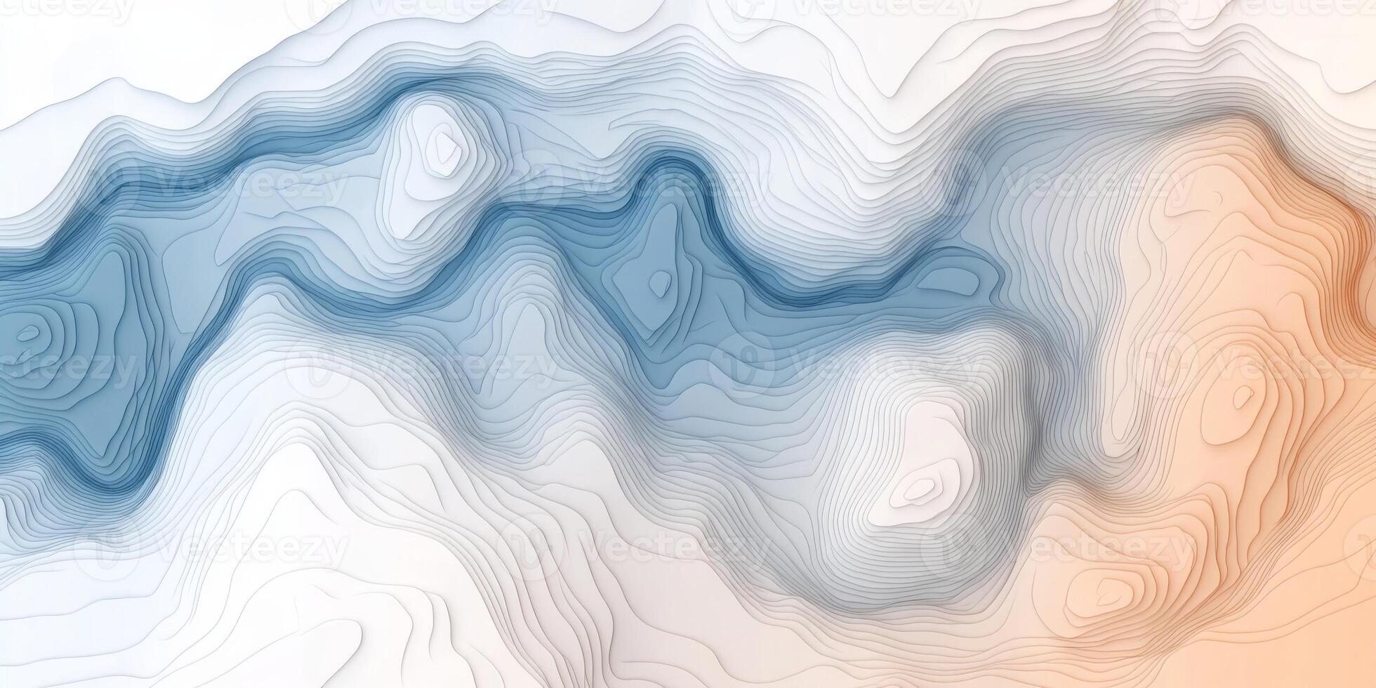 Abstract Topographic Map Modern Elevation Lines Gradient Colors Infographic Design photo