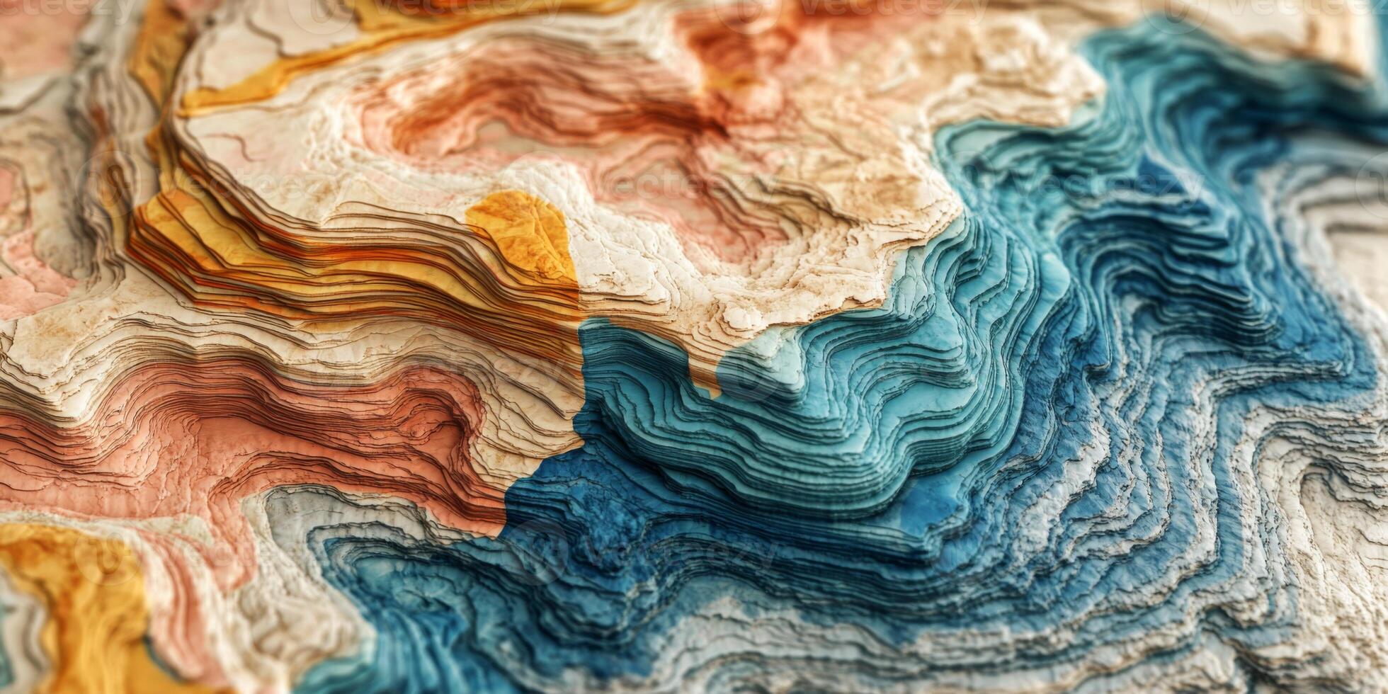 Abstract Topographic Map Colorful Geological Layers Terrain Texture photo