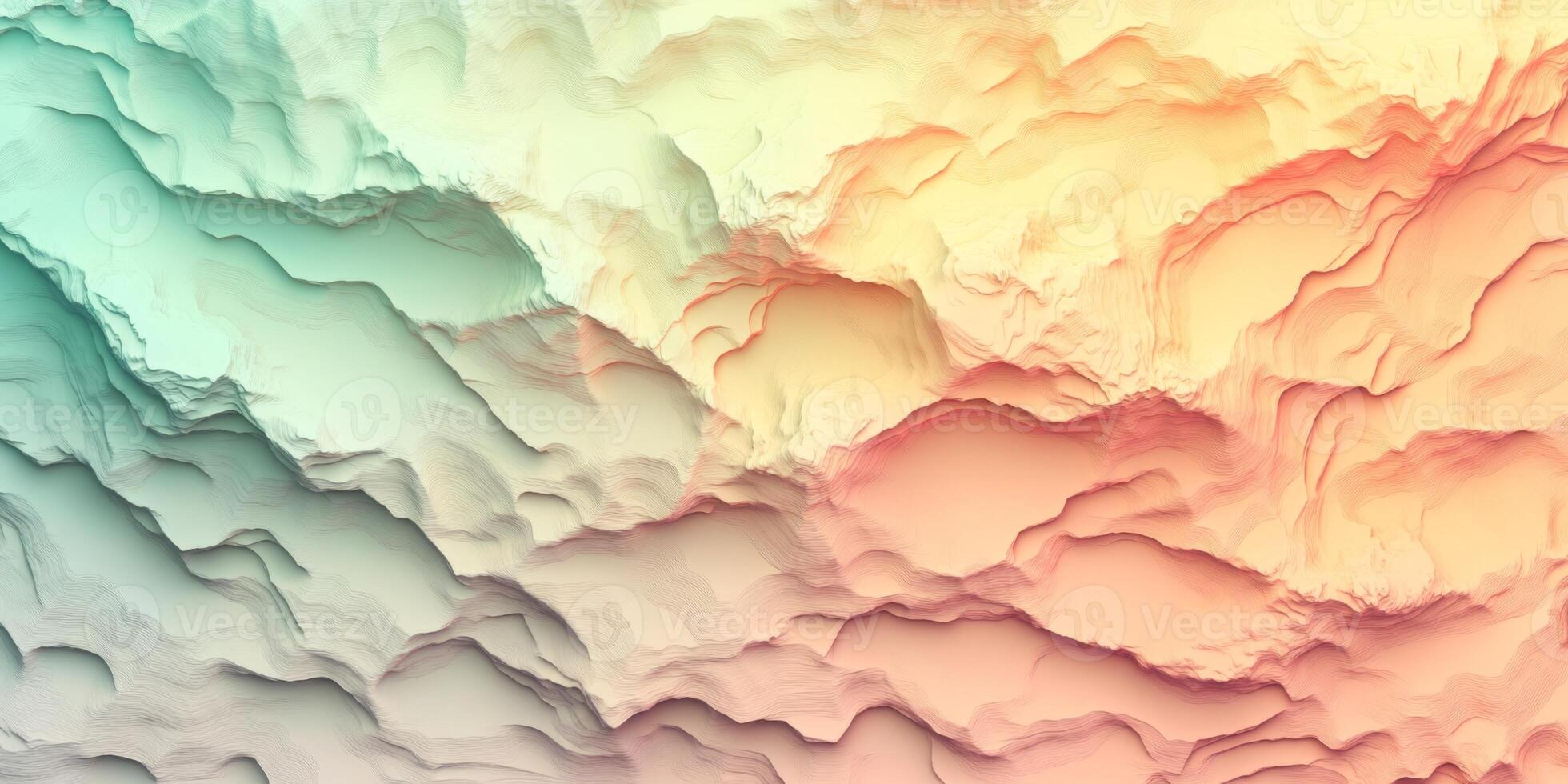 Abstract Pastel Terrain Map Smooth Contour Lines Soft Gradient Background photo