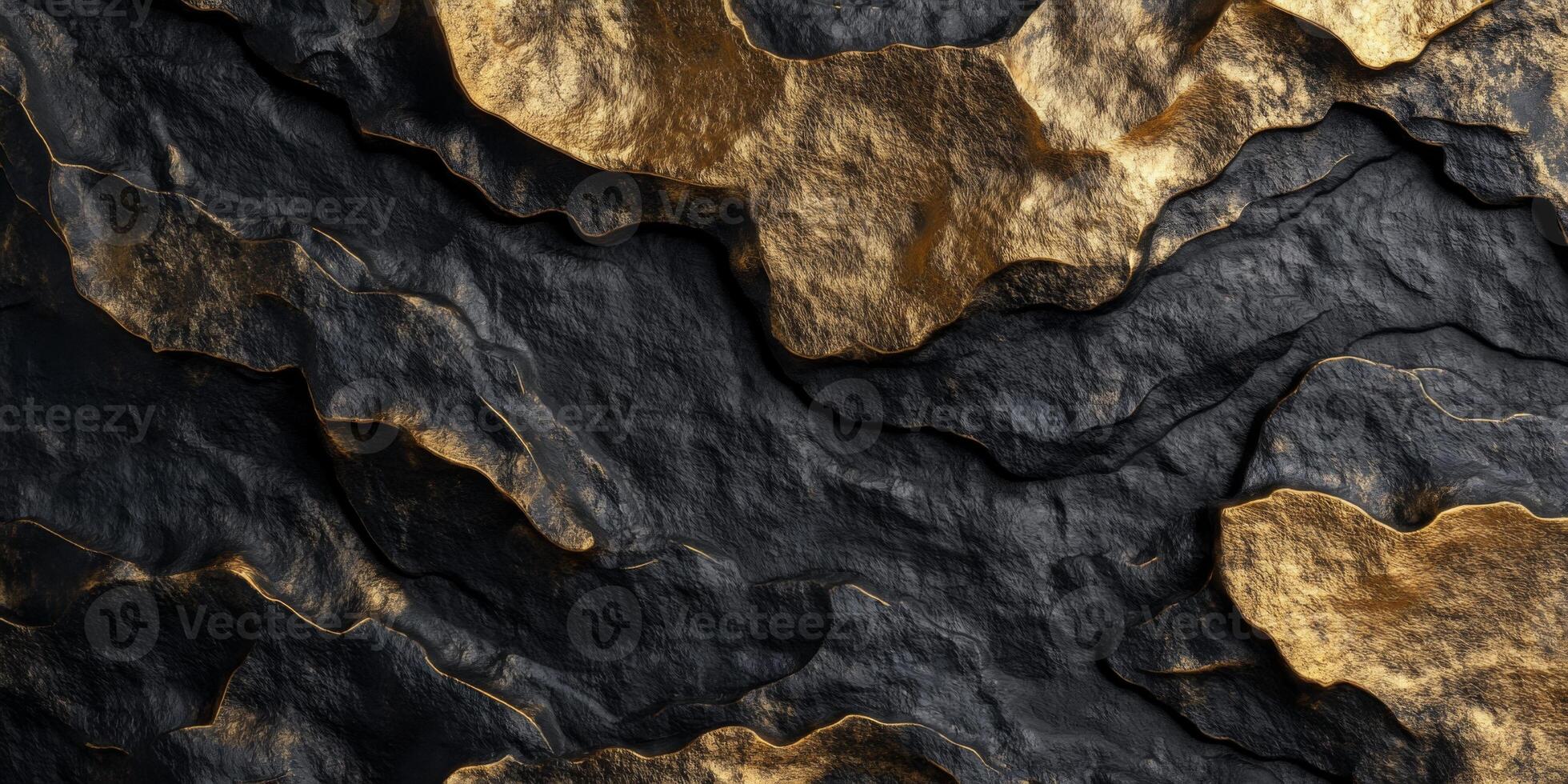 Luxurious Black Gold Metallic Rock Texture Background photo