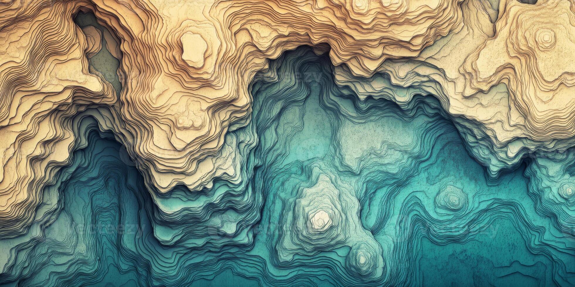 Abstract Topographic Map Art Coastal Terrain Texture Background photo