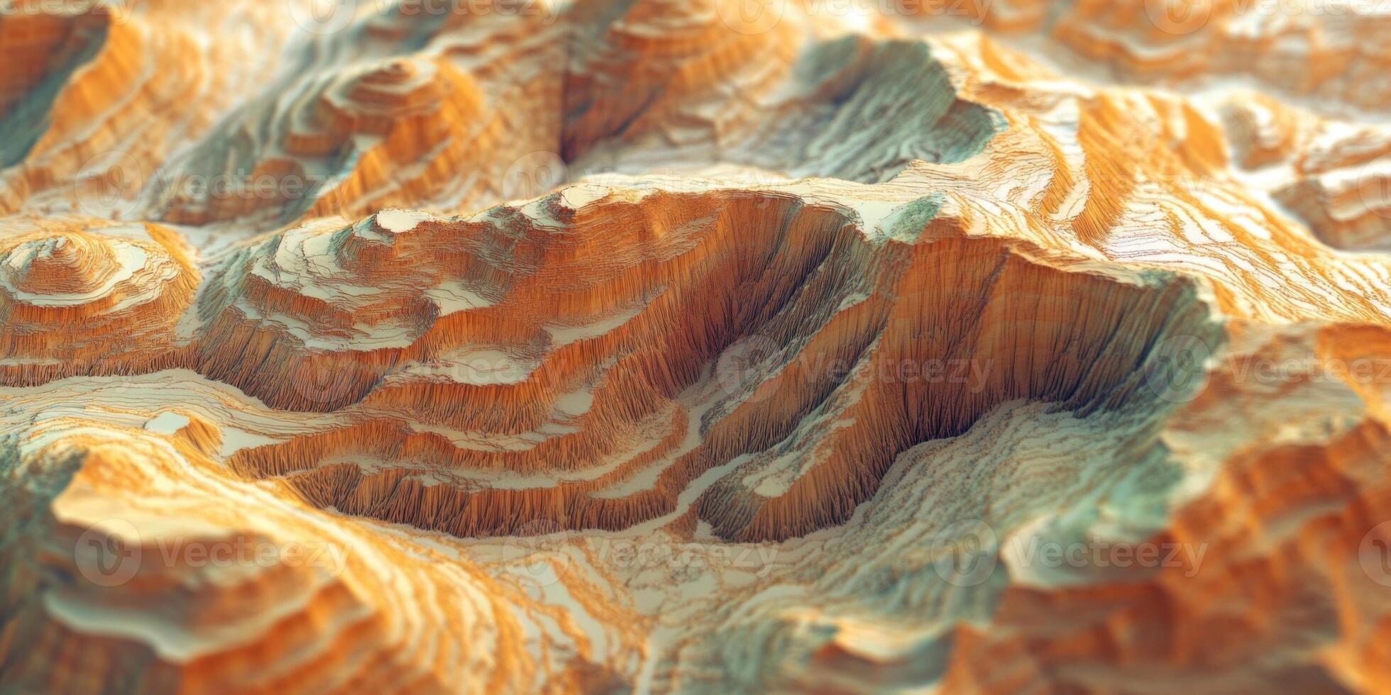 Abstract Topographic Mountain Range Texture 3D Rendered Landscape photo