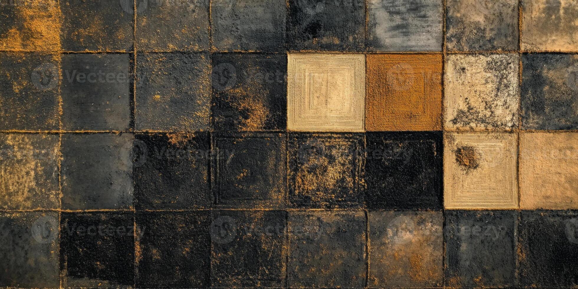 Abstract Textured Background Featuring A Combination Of Dark And Light Tiles With Varied Patterns And Colors For Artistic Design Projects photo