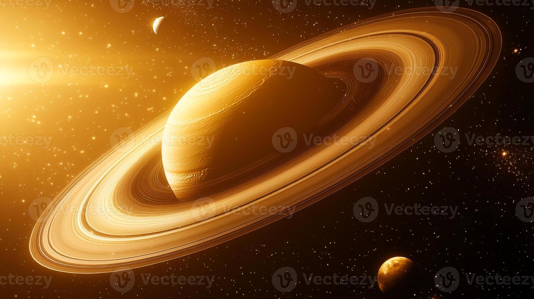 Stunning Saturn Planetary Rings Space Cosmos 8K Resolution photo