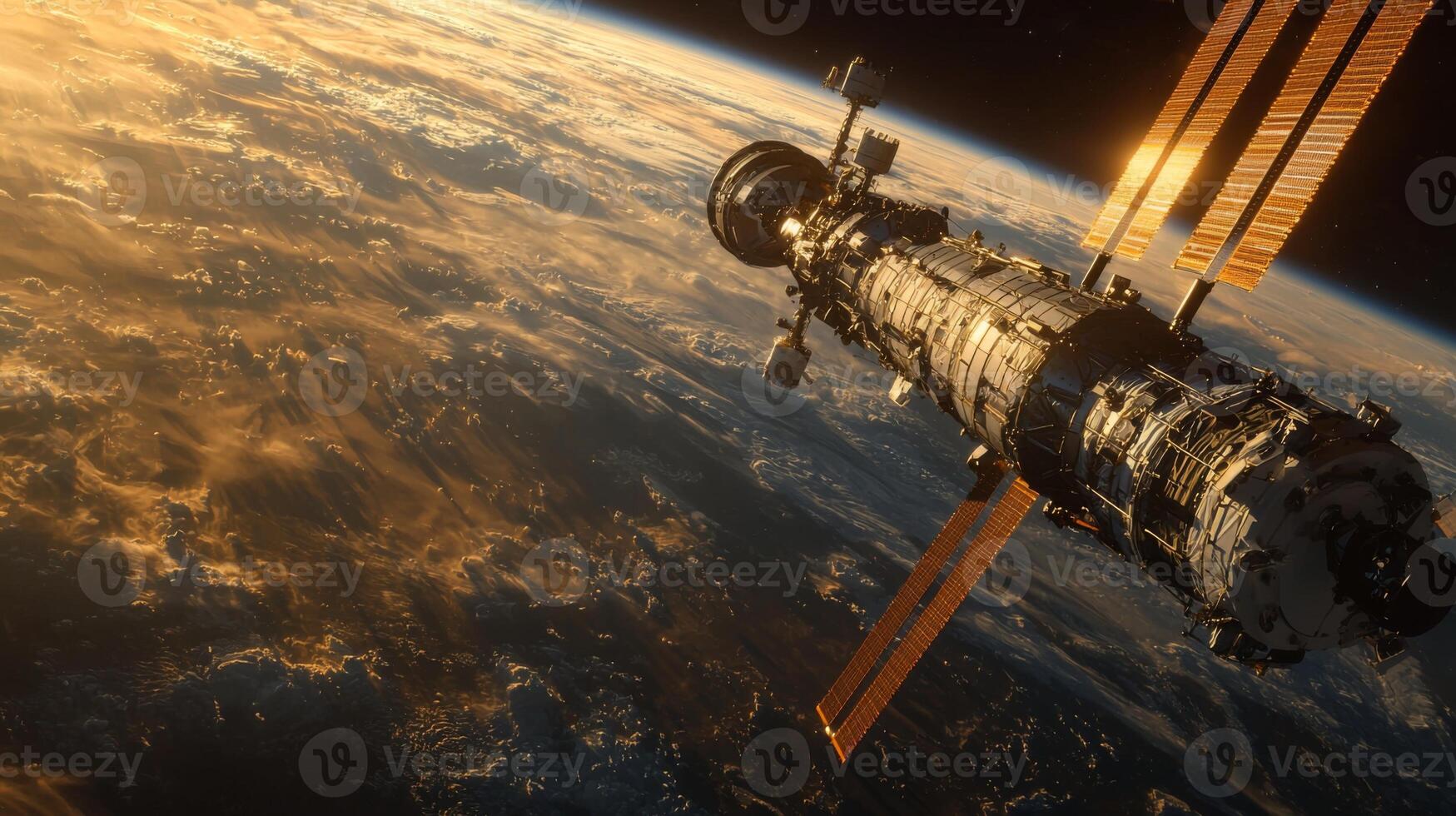 ISS Docking Space Station Earth Orbit Spacecraft Astronauts Exploration photo