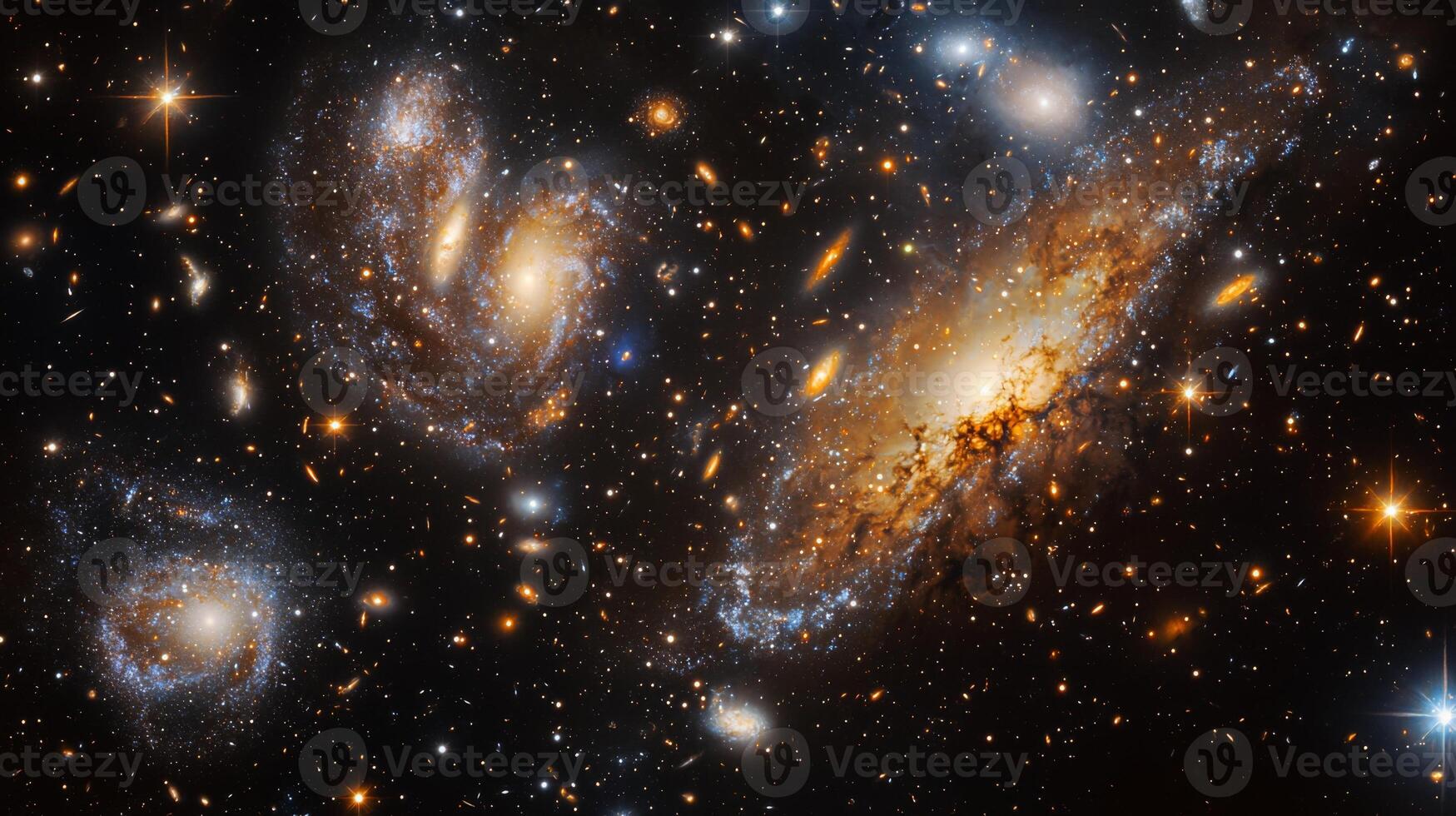 Stunning Deep Space Galaxy Cluster Cosmic Nebula Stars and Dust photo
