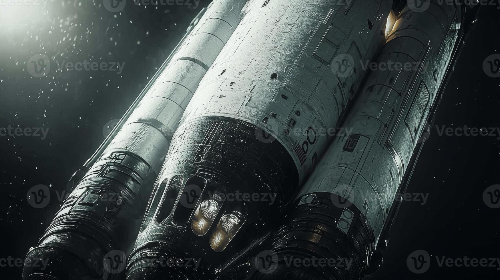 Dramatic Close Up Space Shuttle Launchpad High Res Rocket Detail photo