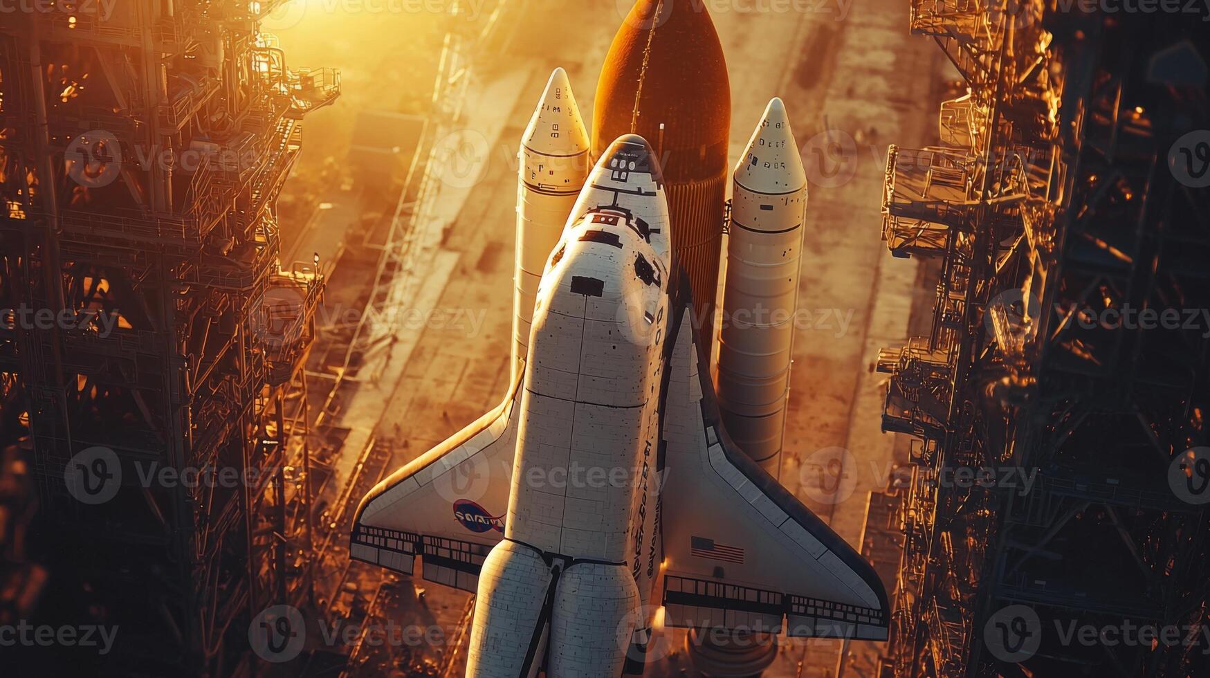 Space Shuttle Launch Sunrise High Resolution Rocket Image photo