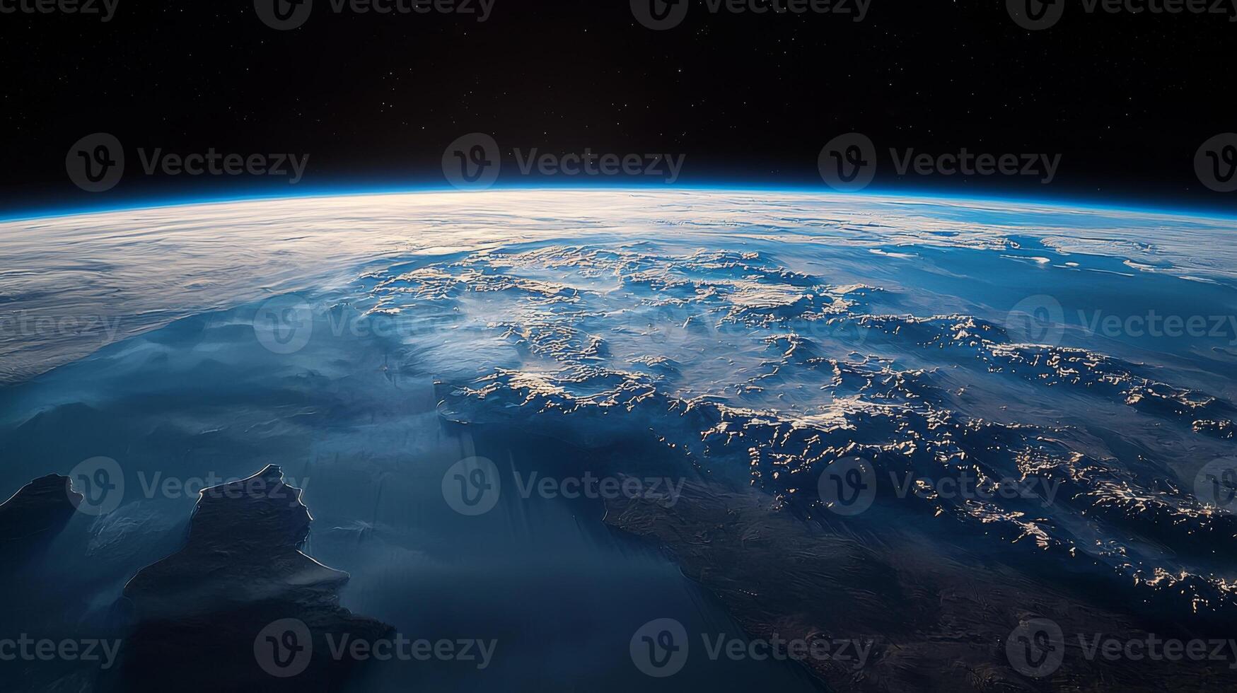 Stunning Earth From Space High Res Planet View Atmosphere Oceans Landmasses Clouds photo