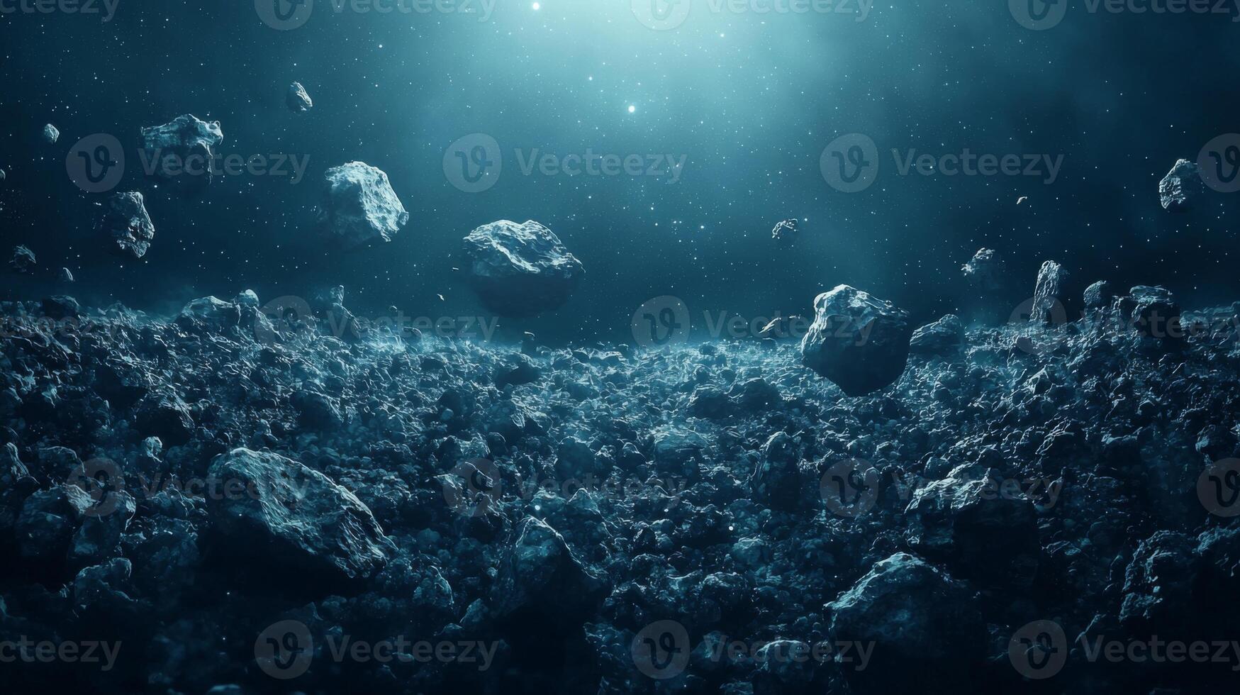 Asteroid Field Cosmic Rocks Space Rocks Dark Nebula Universe Background 8k High Resolution photo