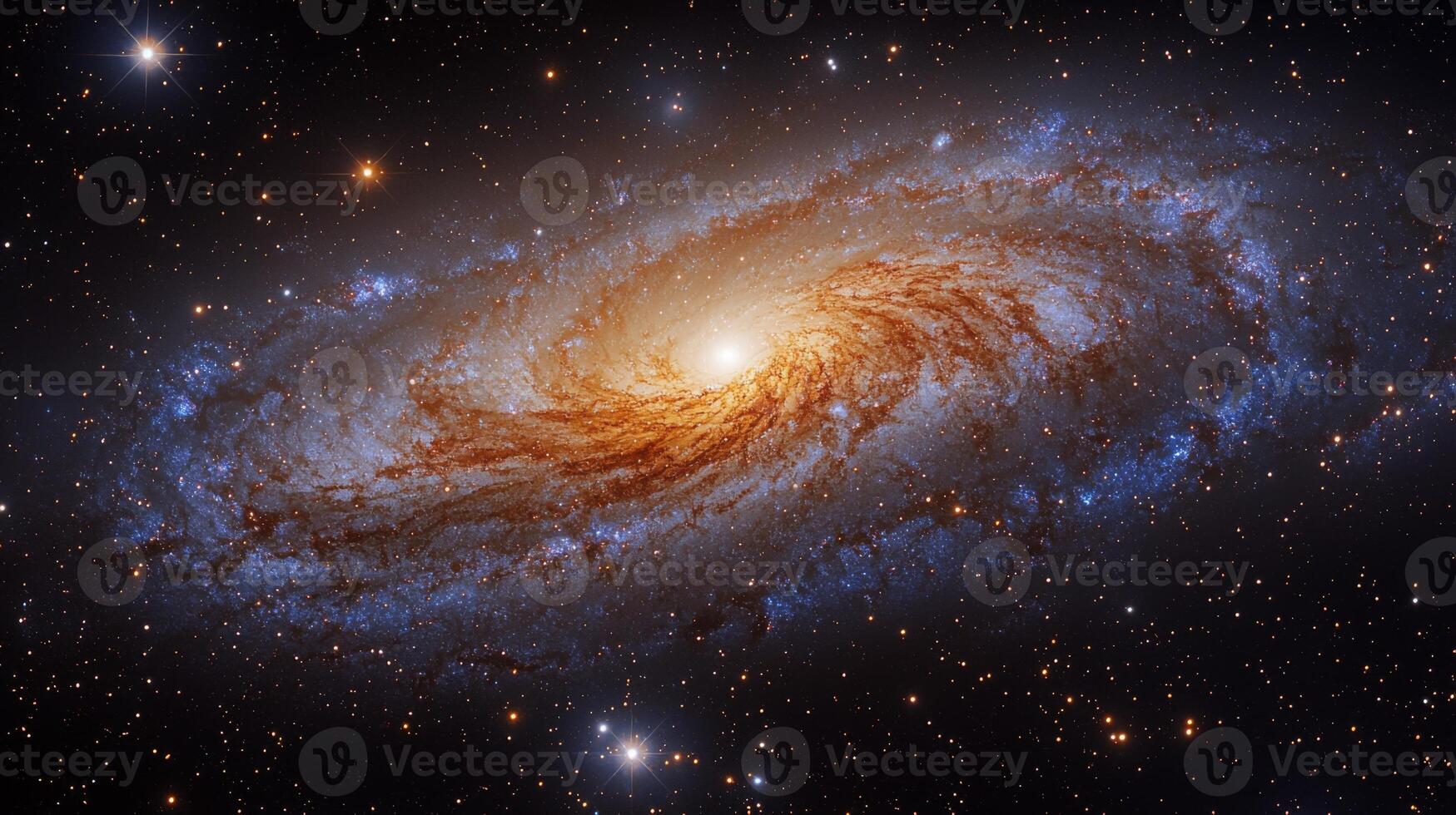 Stunning Spiral Galaxy Cosmic Nebula Stars High Resolution Space Image photo