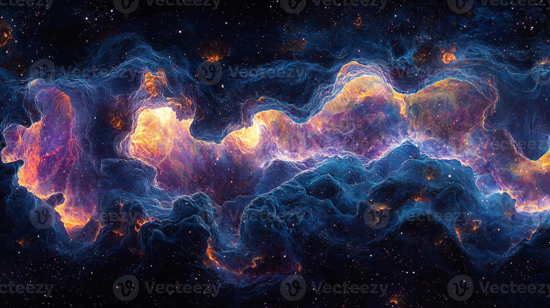 Cosmic Nebula Glowing Gas Clouds Star Formation Space Pattern High Resolution photo