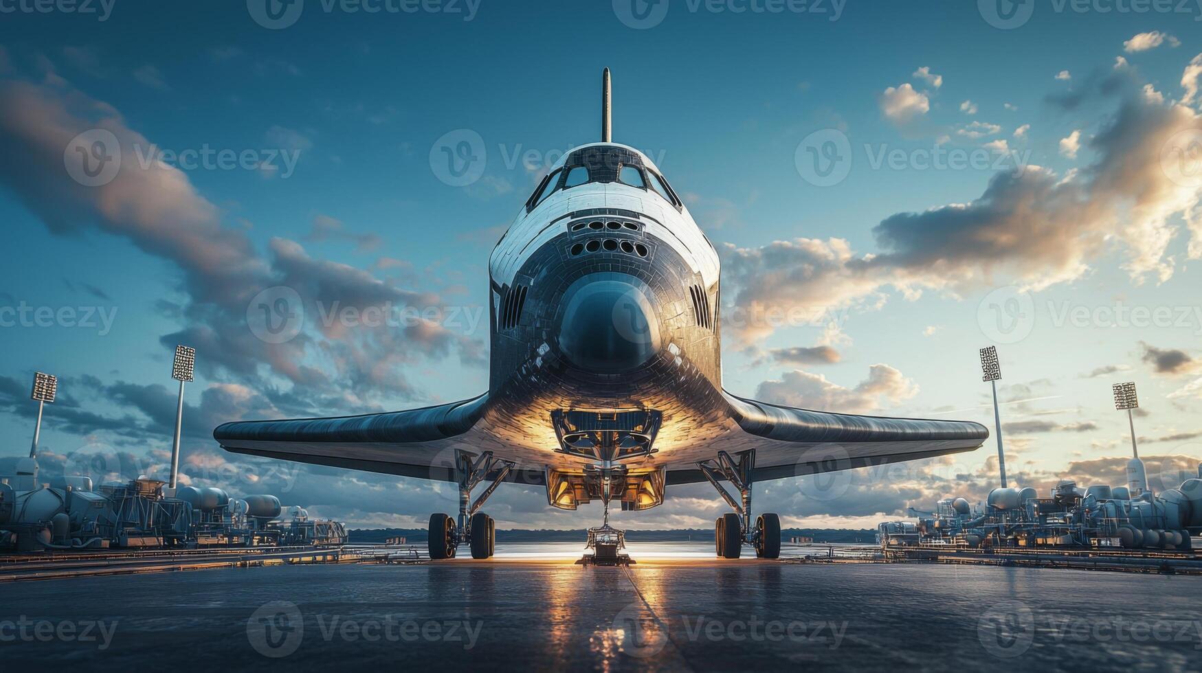 Space Shuttle on Launchpad Detailed 8K Image of Spacecraft photo