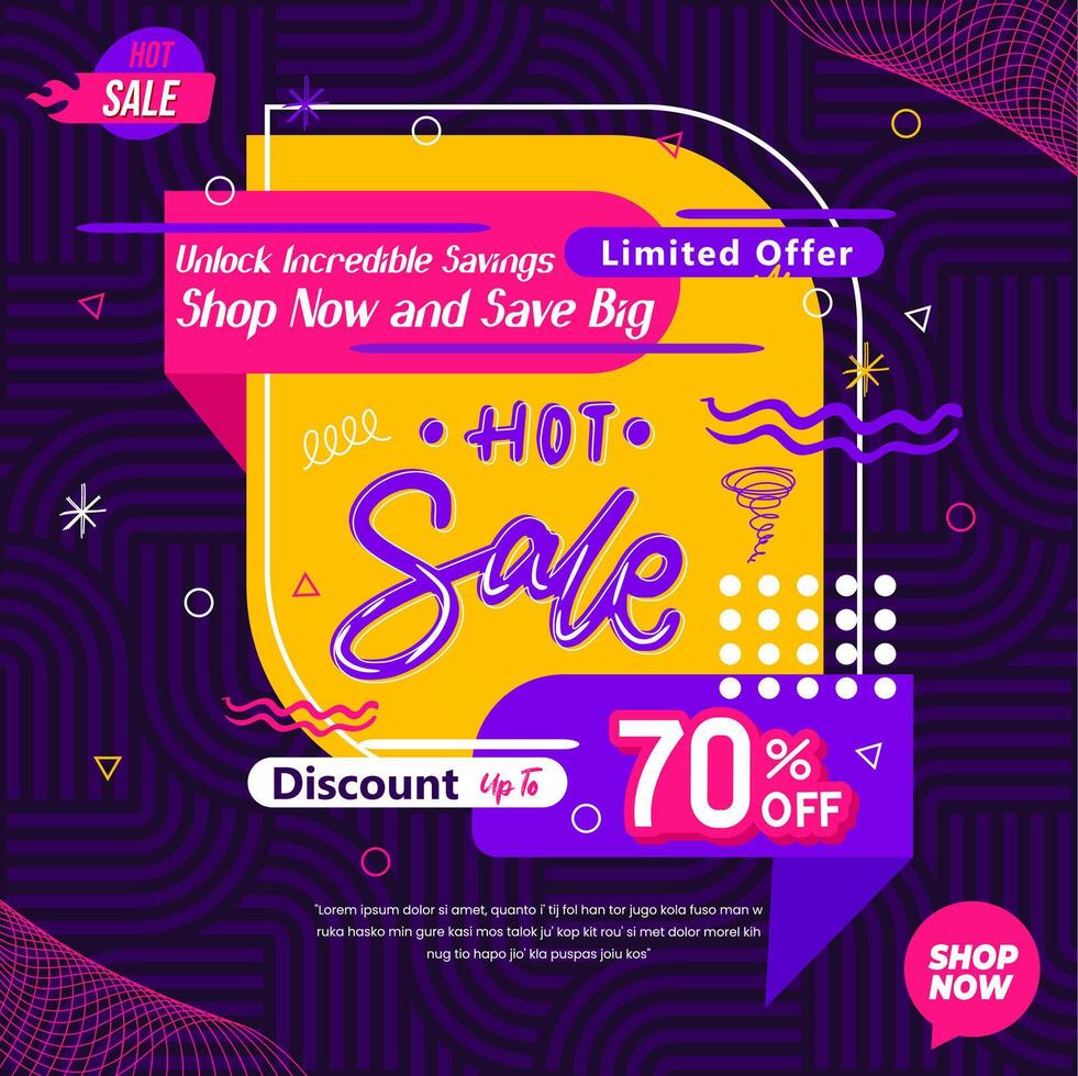 Modern Editable Sale Banner Template, Sale Promotion Template vector