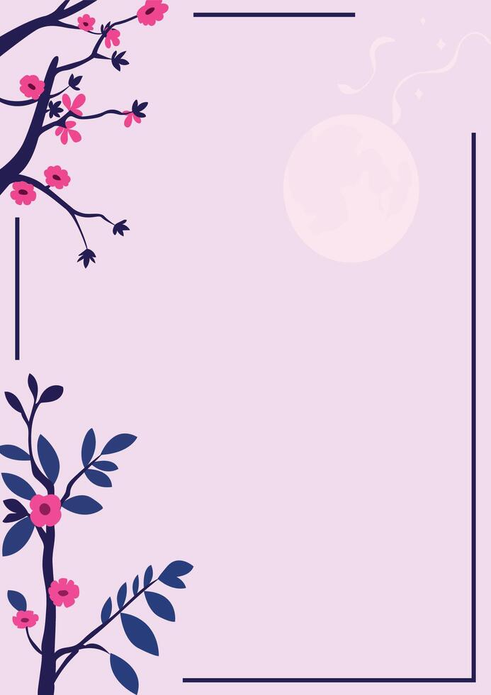 Free and customizable aesthetic background social media template in japan style vector