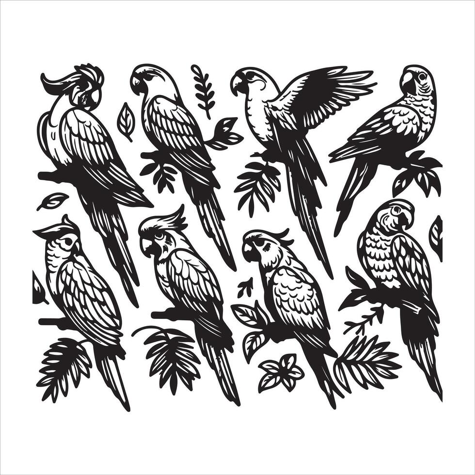 A Basic Traditional Ink Illustration of a Flying Bird vector