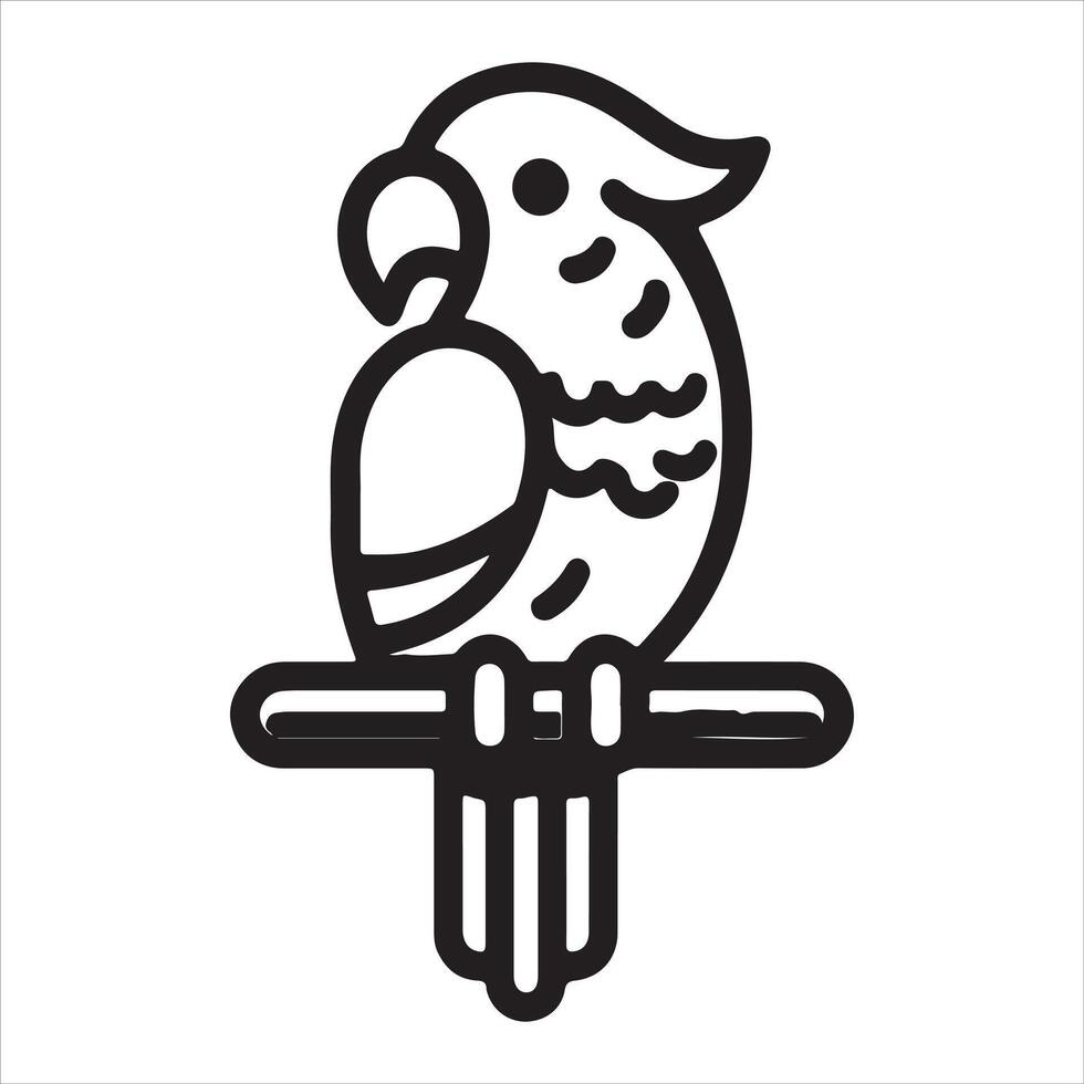 A Graphic Illustration of a Parrot Bird vector