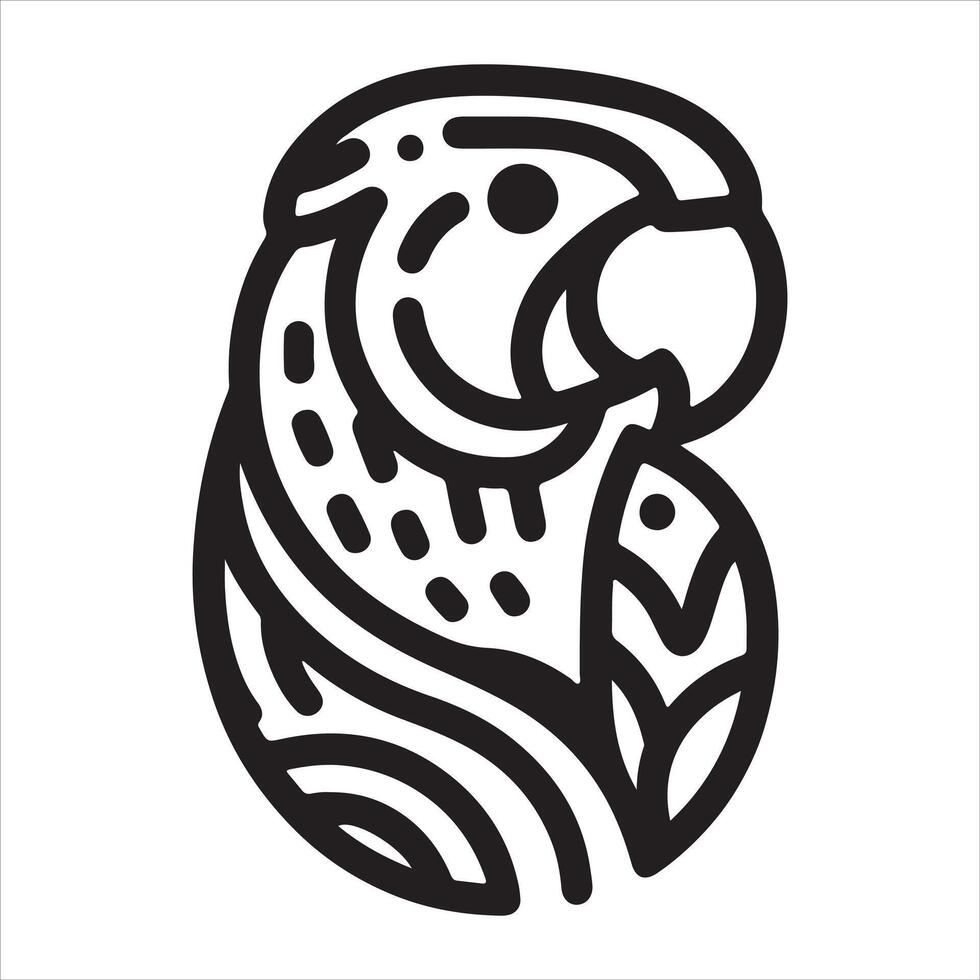 A bird perched atop a leafy branch vector