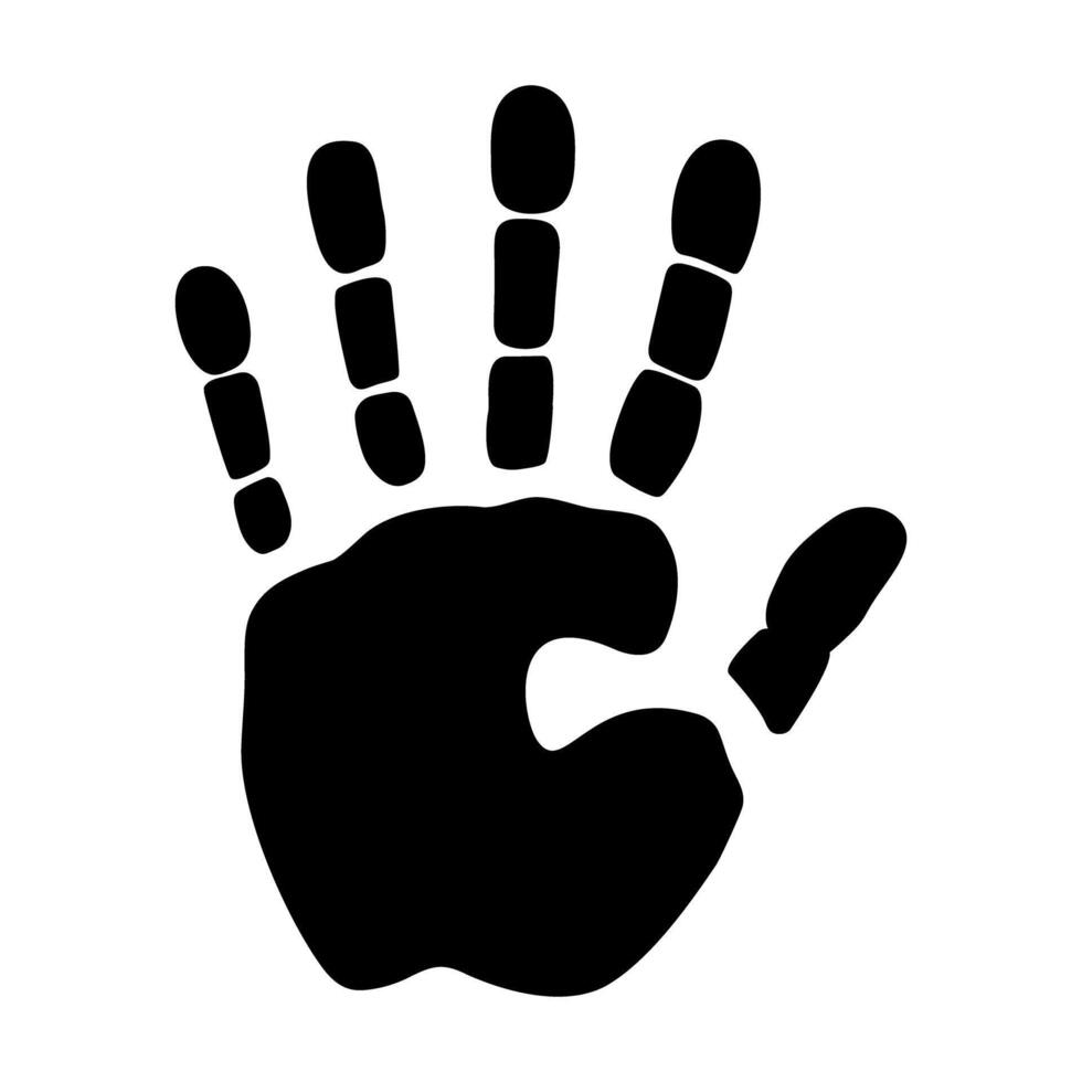 Right hand Handprint symbol icon. illustration vector