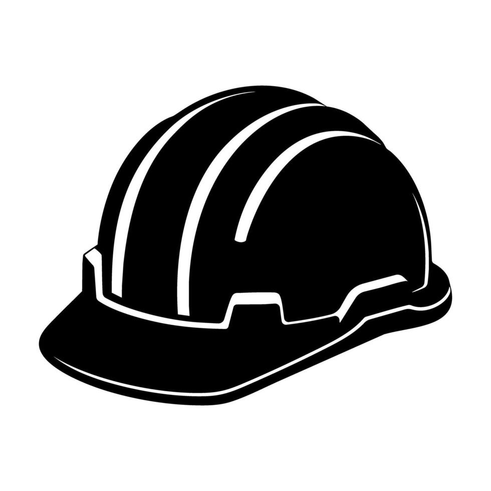 Hard hat silhouette icon symbol. illustration vector