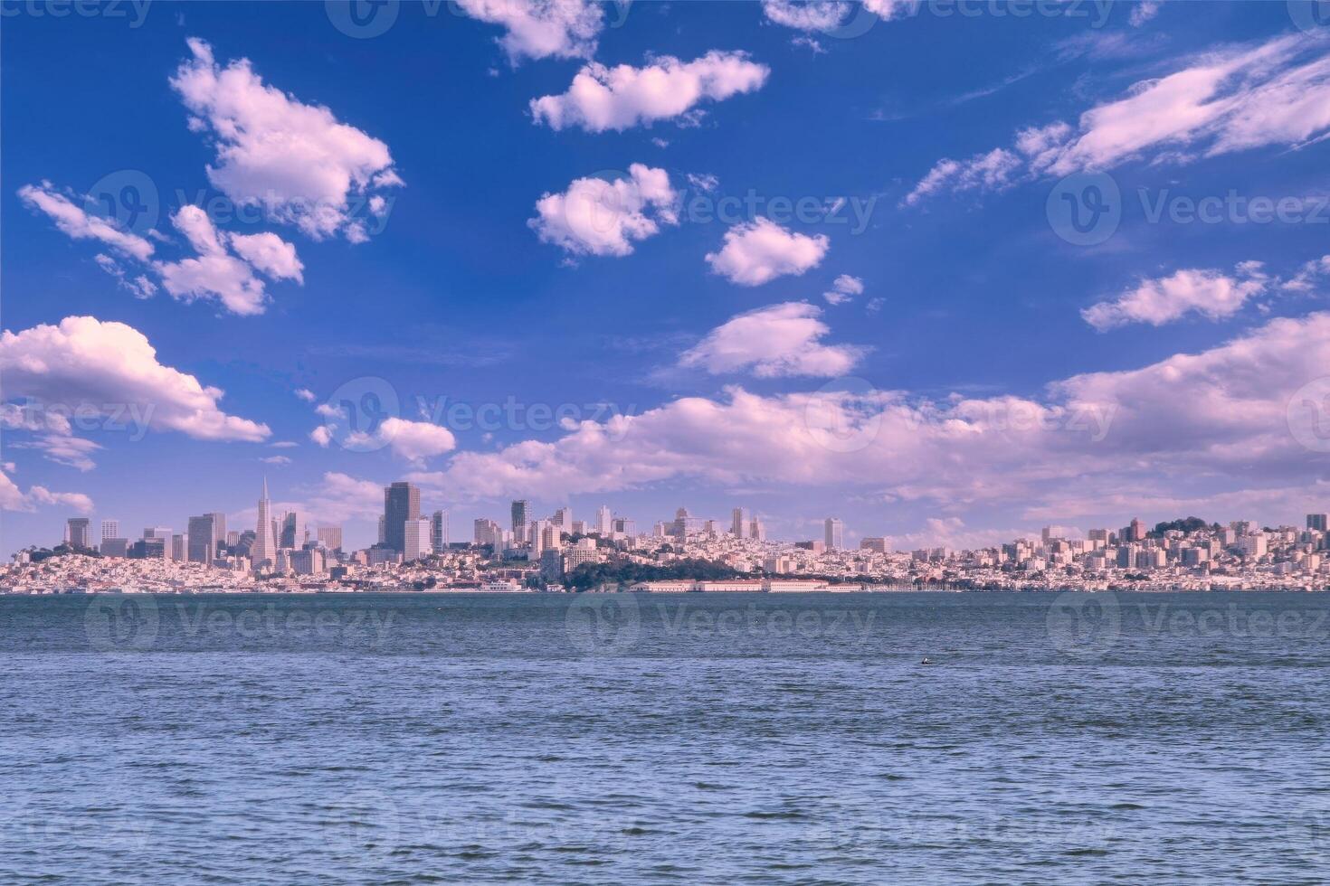 Cityscape with sea of San Francisco city and beautiful sky photo