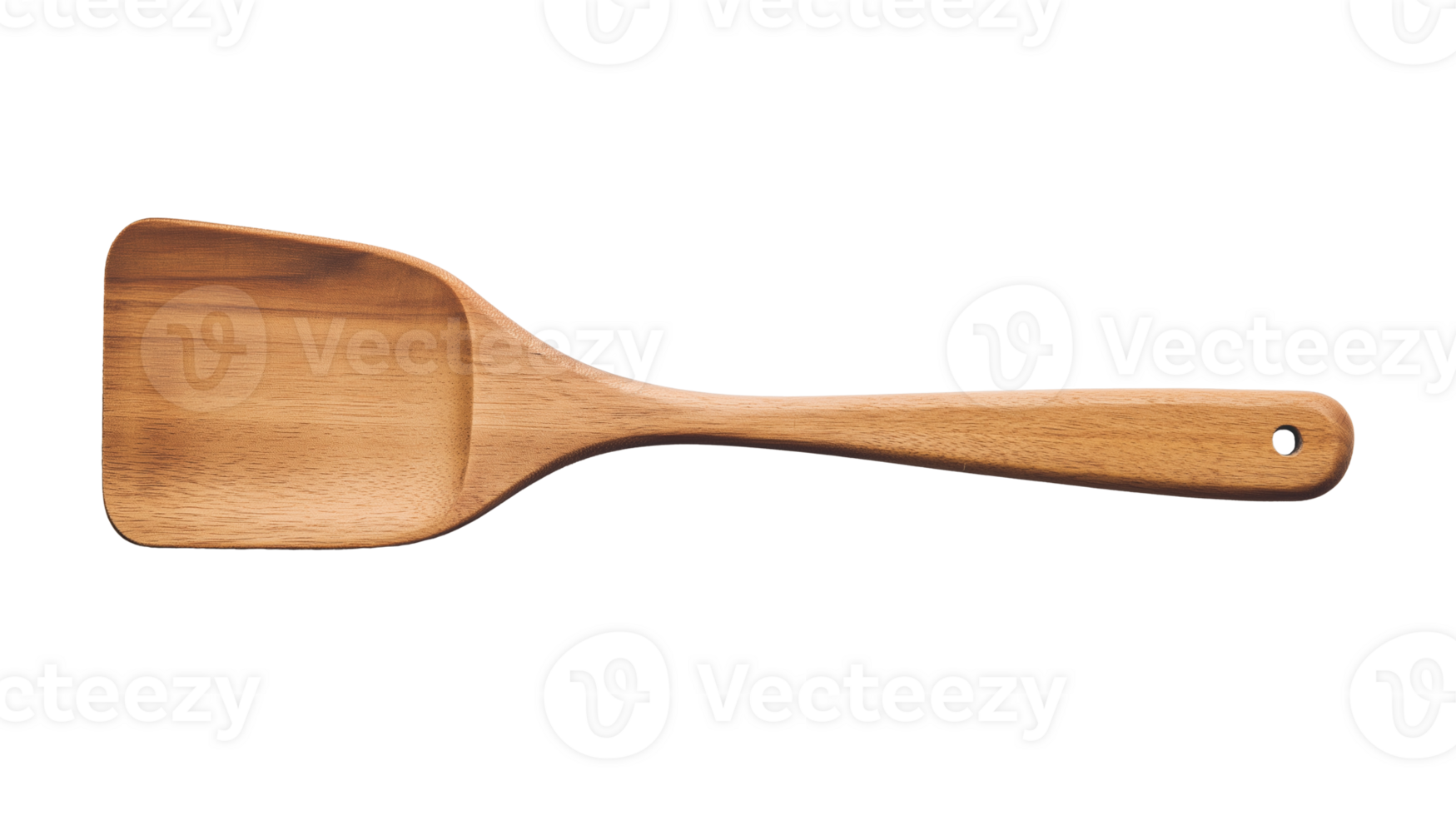 Handcrafted wooden spatula image isolated transparent, . Natural kitchen accessory cut out . Sustainable utensil. Eco-friendly cooking tool cutout element object photography png