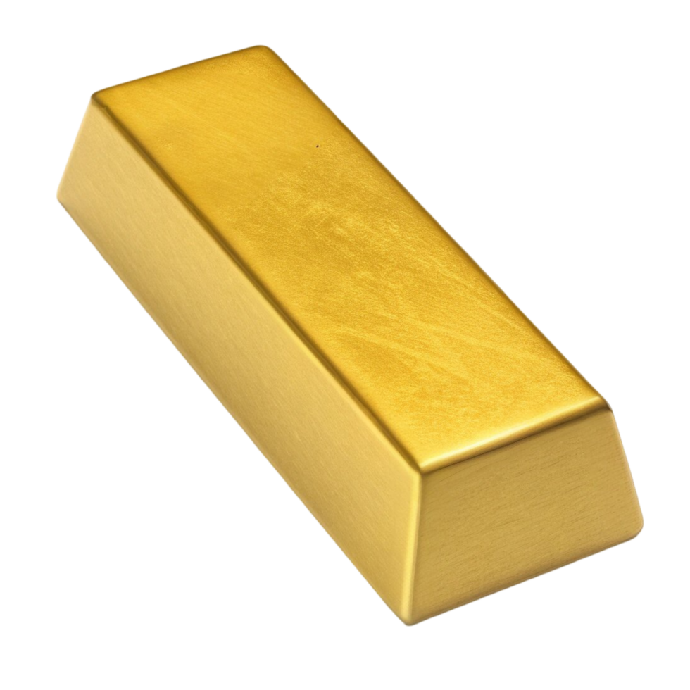 Solid Gold Bar Isolated for Creative Projects png