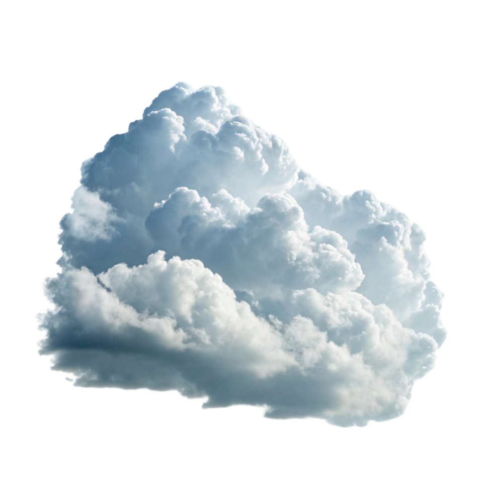 Soft White Cloud Isolated on Transparent Background png